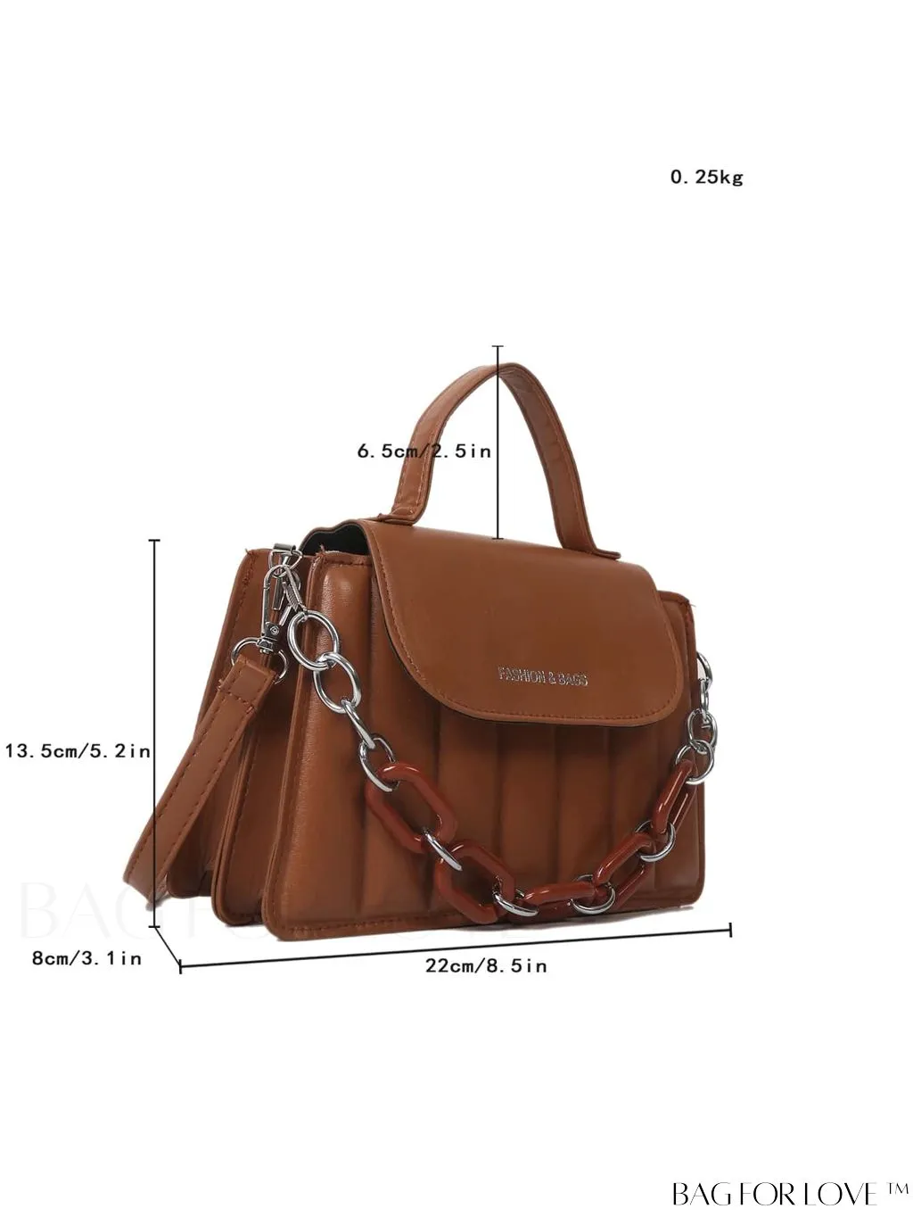 BagForLove - Chic Chain Embellished Compact Satchel