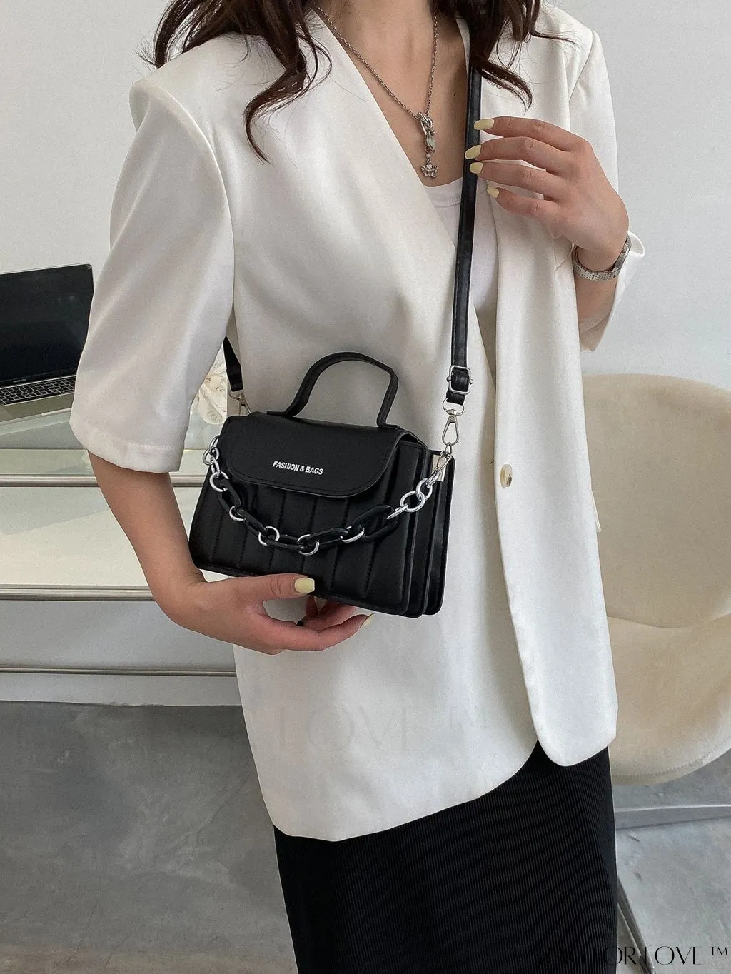 BagForLove - Chic Chain Embellished Compact Satchel