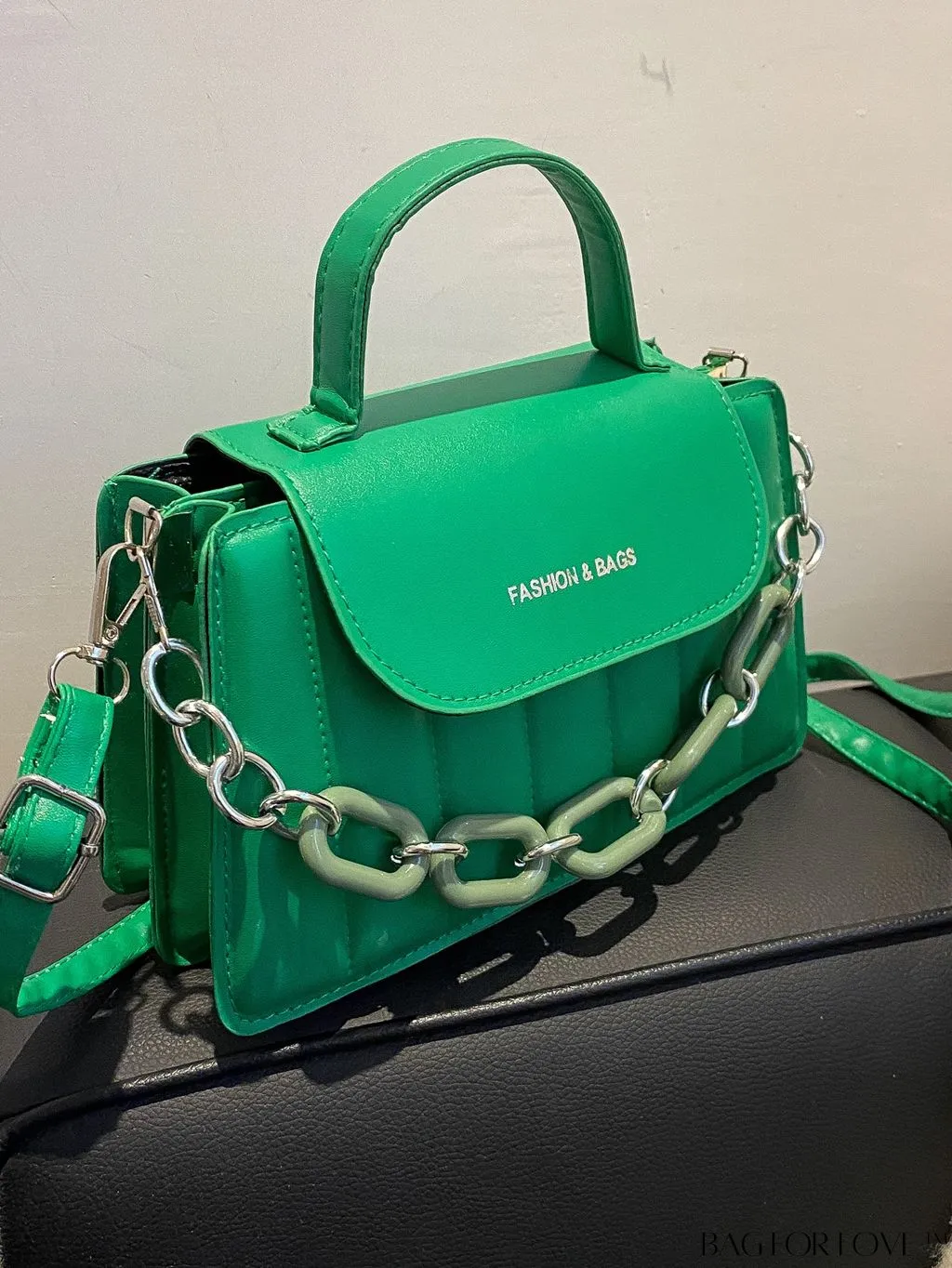 BagForLove - Chic Chain Embellished Compact Satchel