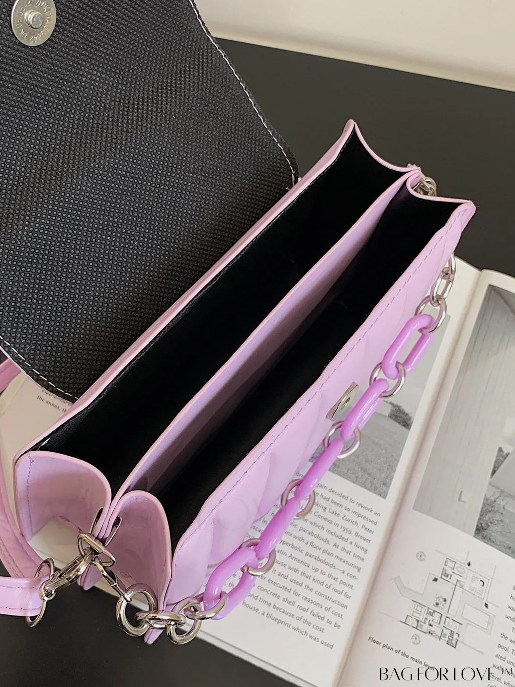 BagForLove - Chic Chain Embellished Compact Satchel