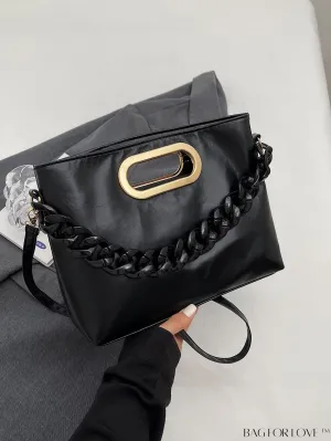 BagForLove - Chic Chain-Embellished Crossbody Bag - A Fashionable Delight