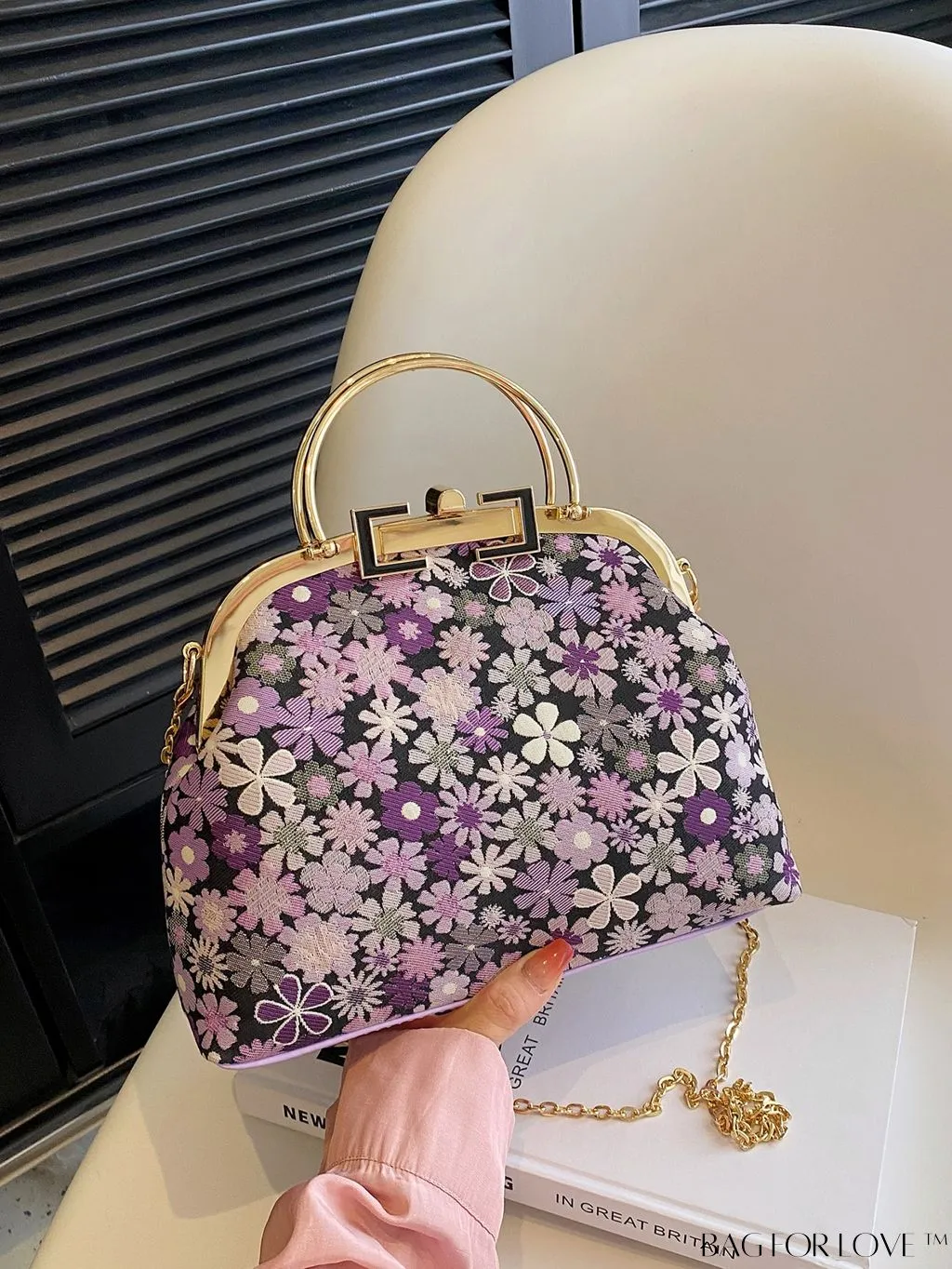 BagForLove - Chic Floral Clutch with Chain Strap