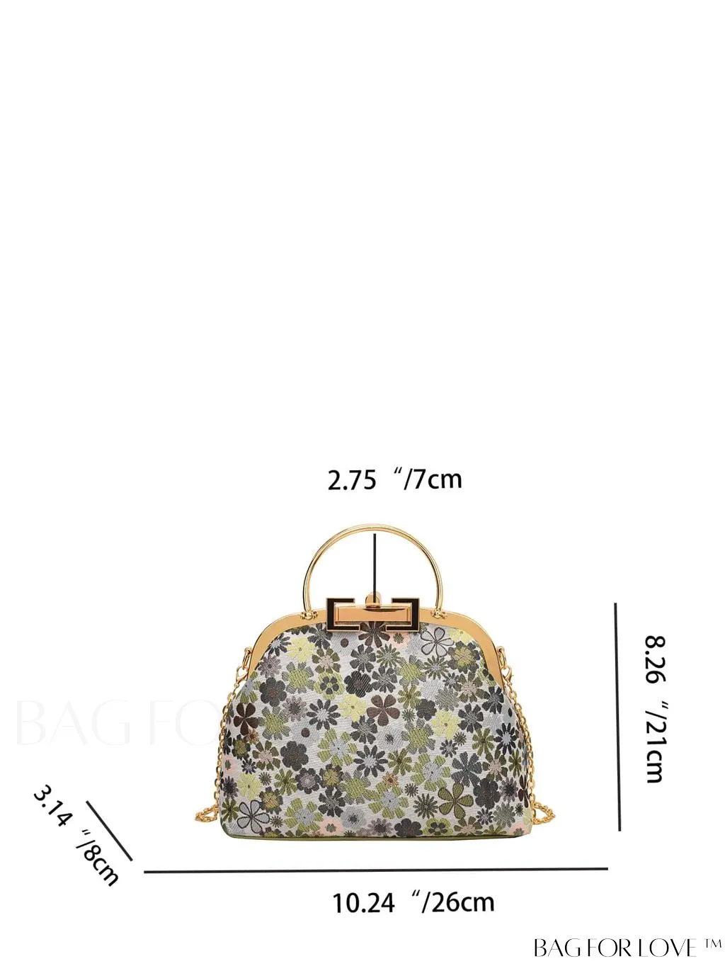BagForLove - Chic Floral Clutch with Chain Strap
