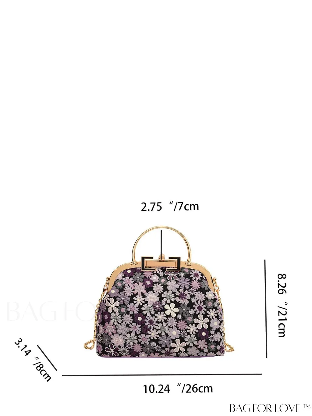 BagForLove - Chic Floral Clutch with Chain Strap