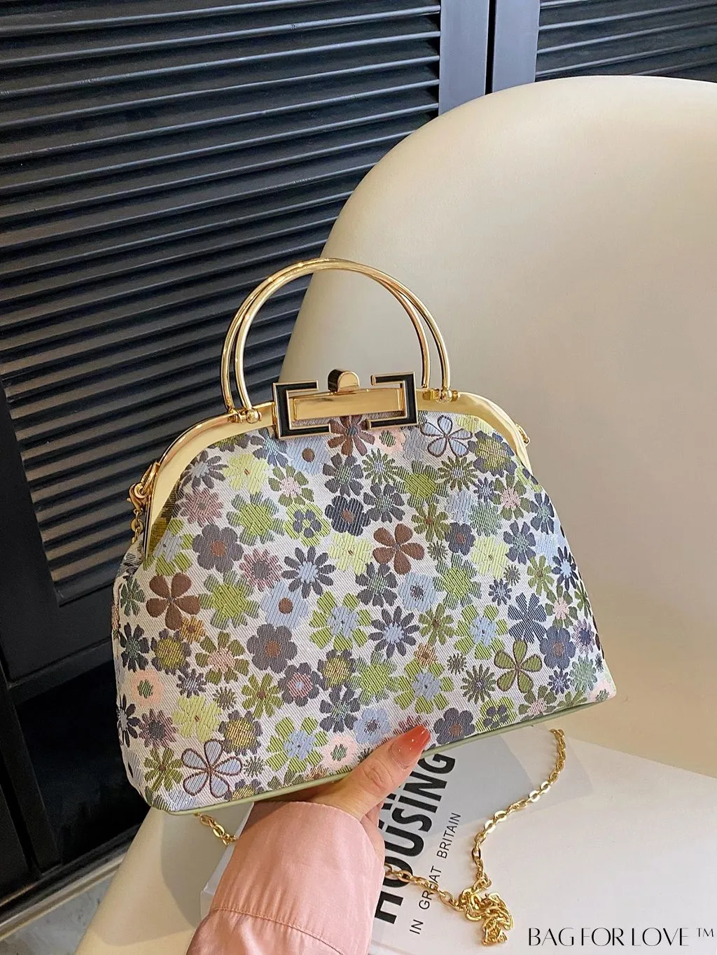 BagForLove - Chic Floral Clutch with Chain Strap