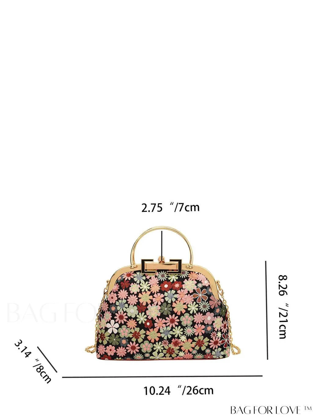 BagForLove - Chic Floral Clutch with Chain Strap