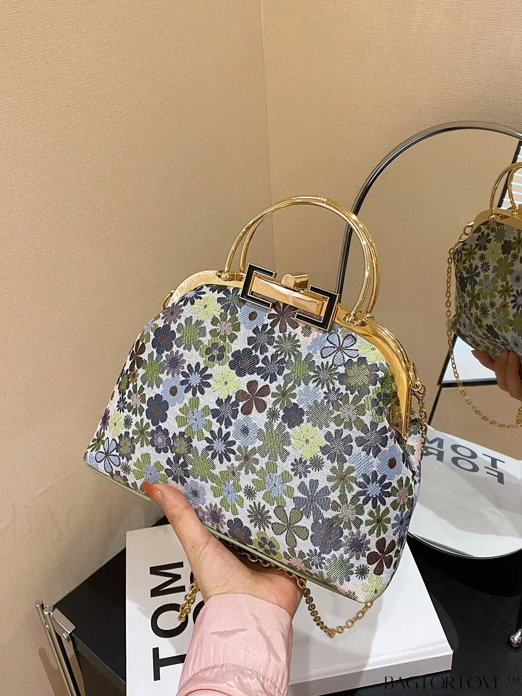 BagForLove - Chic Floral Clutch with Chain Strap