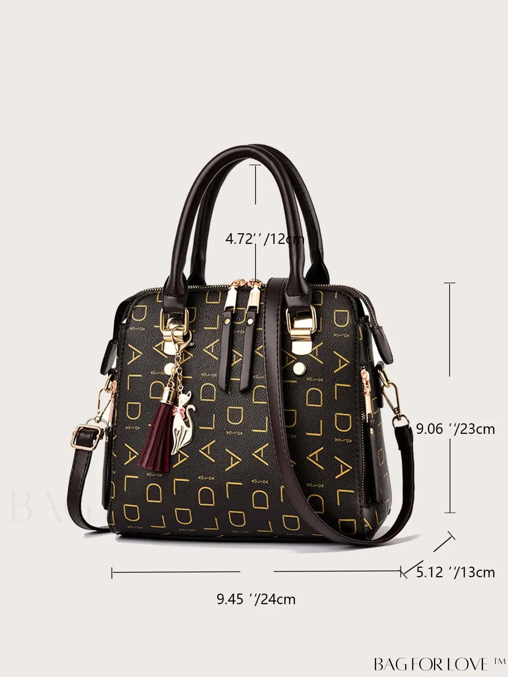 BagForLove - Chic Womens Adjustable Strap PU Leather Crossbody Bag with Pendant - Stylish Handbag