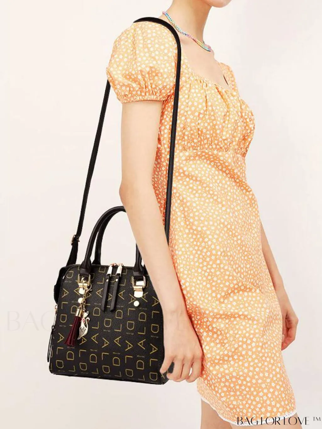 BagForLove - Chic Womens Adjustable Strap PU Leather Crossbody Bag with Pendant - Stylish Handbag