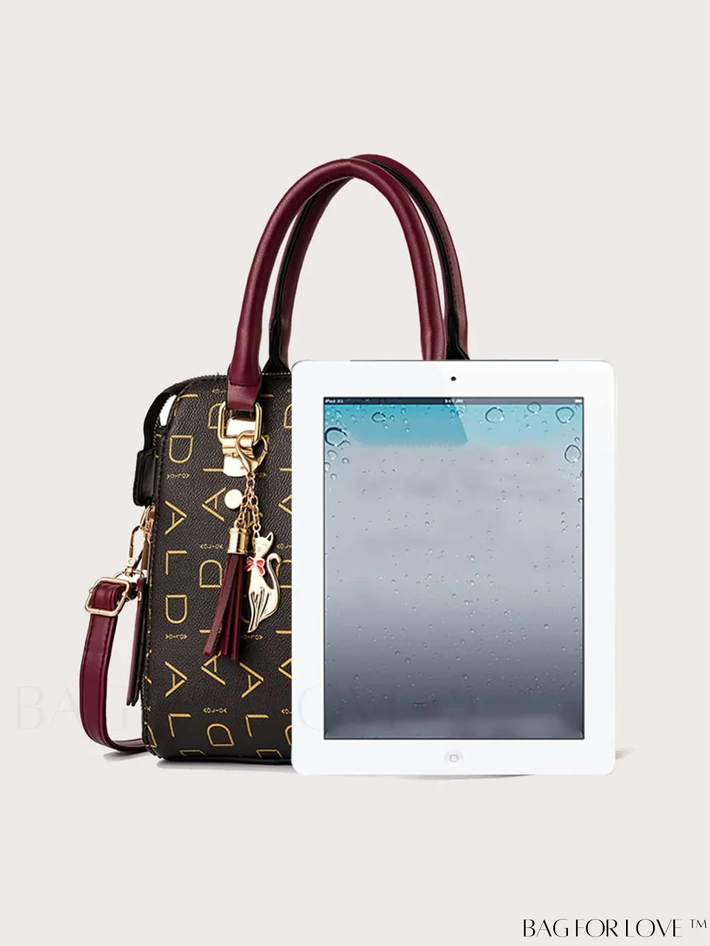BagForLove - Chic Womens Adjustable Strap PU Leather Crossbody Bag with Pendant - Stylish Handbag