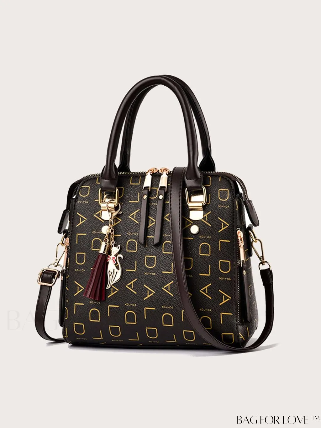 BagForLove - Chic Womens Adjustable Strap PU Leather Crossbody Bag with Pendant - Stylish Handbag