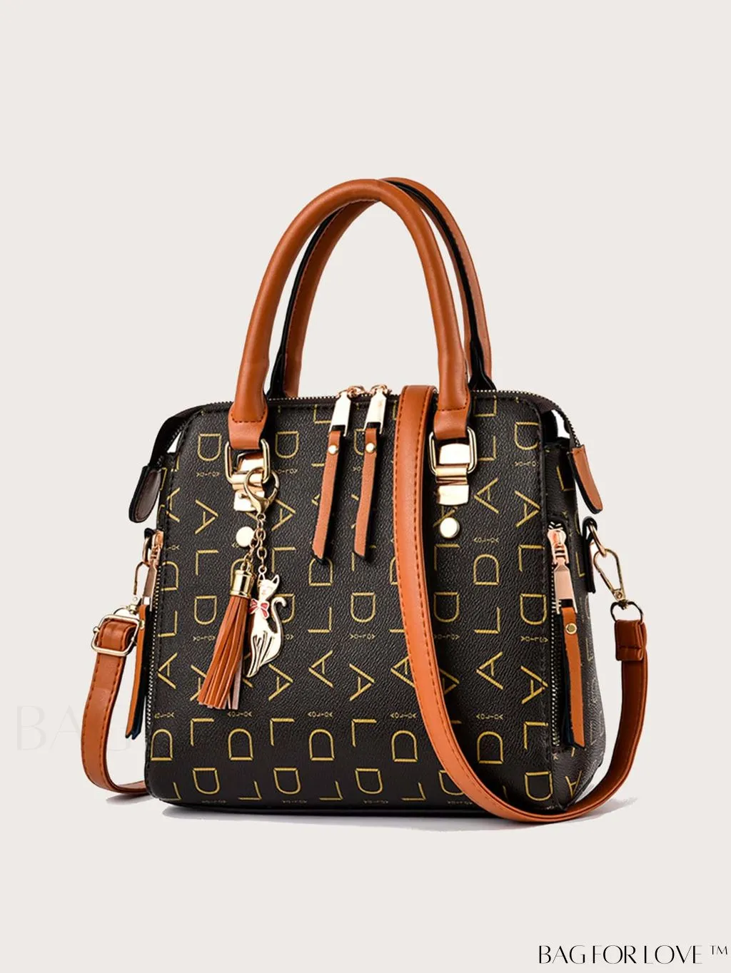 BagForLove - Chic Womens Adjustable Strap PU Leather Crossbody Bag with Pendant - Stylish Handbag