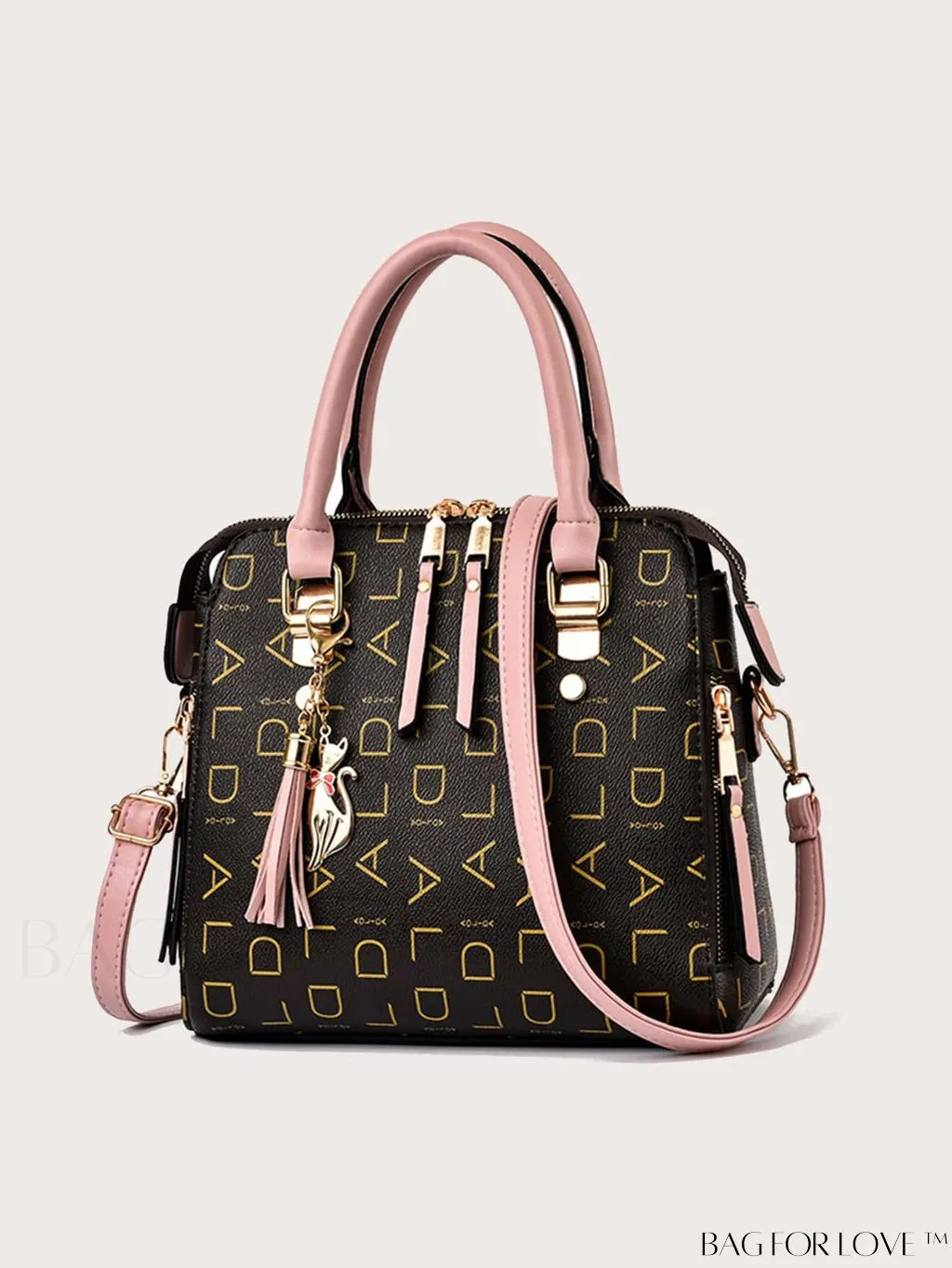 BagForLove - Chic Womens Adjustable Strap PU Leather Crossbody Bag with Pendant - Stylish Handbag