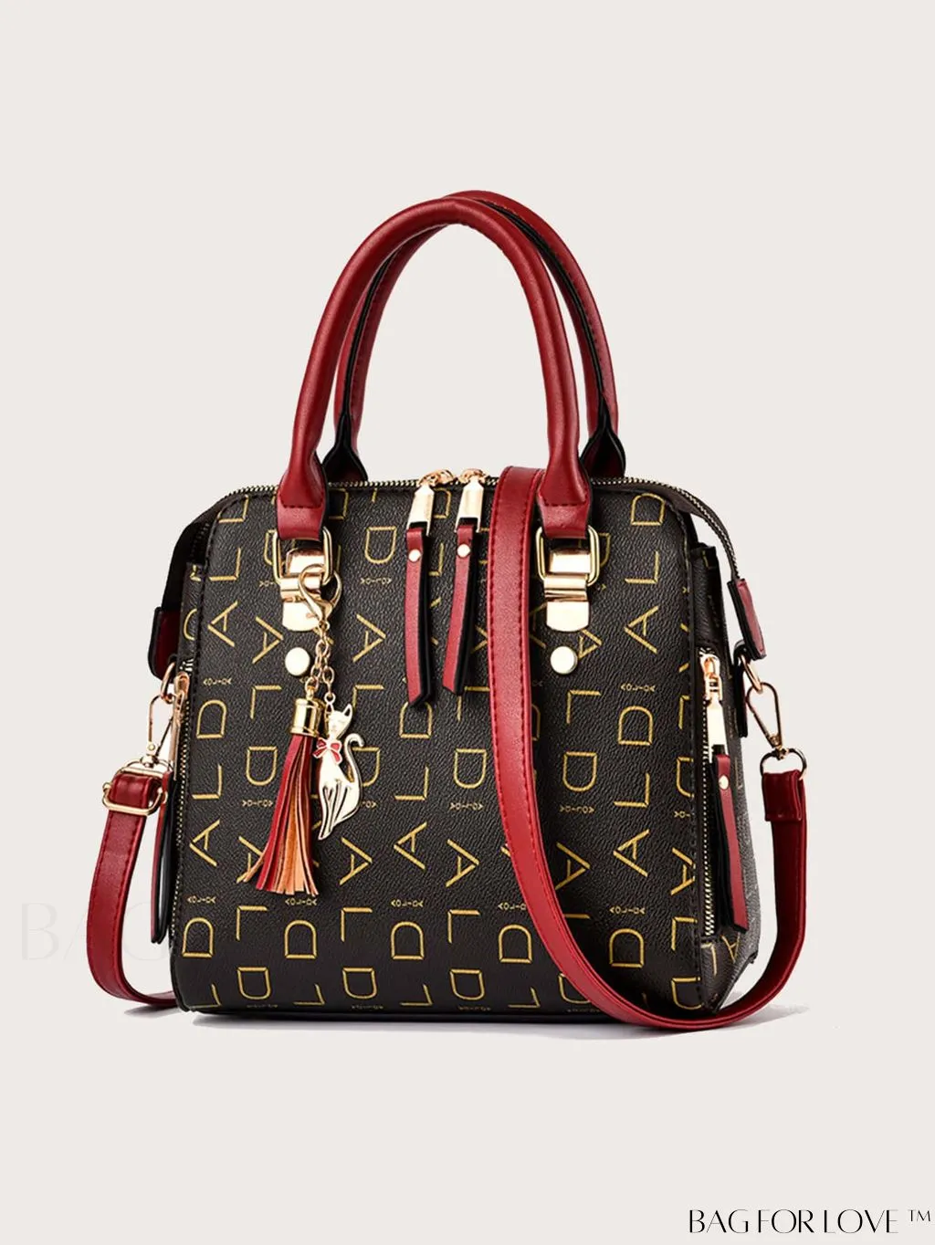 BagForLove - Chic Womens Adjustable Strap PU Leather Crossbody Bag with Pendant - Stylish Handbag