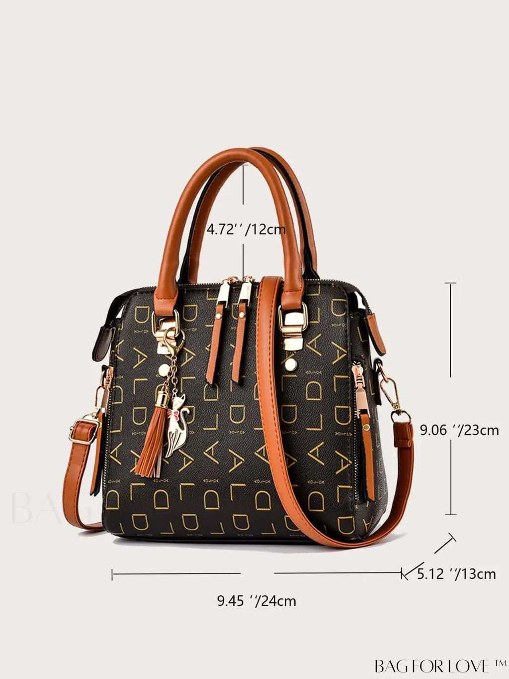 BagForLove - Chic Womens Adjustable Strap PU Leather Crossbody Bag with Pendant - Stylish Handbag