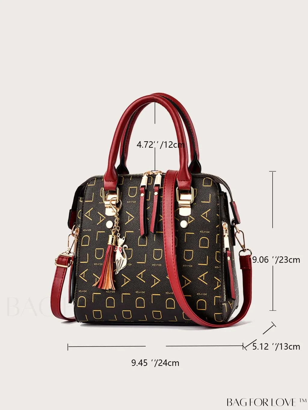 BagForLove - Chic Womens Adjustable Strap PU Leather Crossbody Bag with Pendant - Stylish Handbag