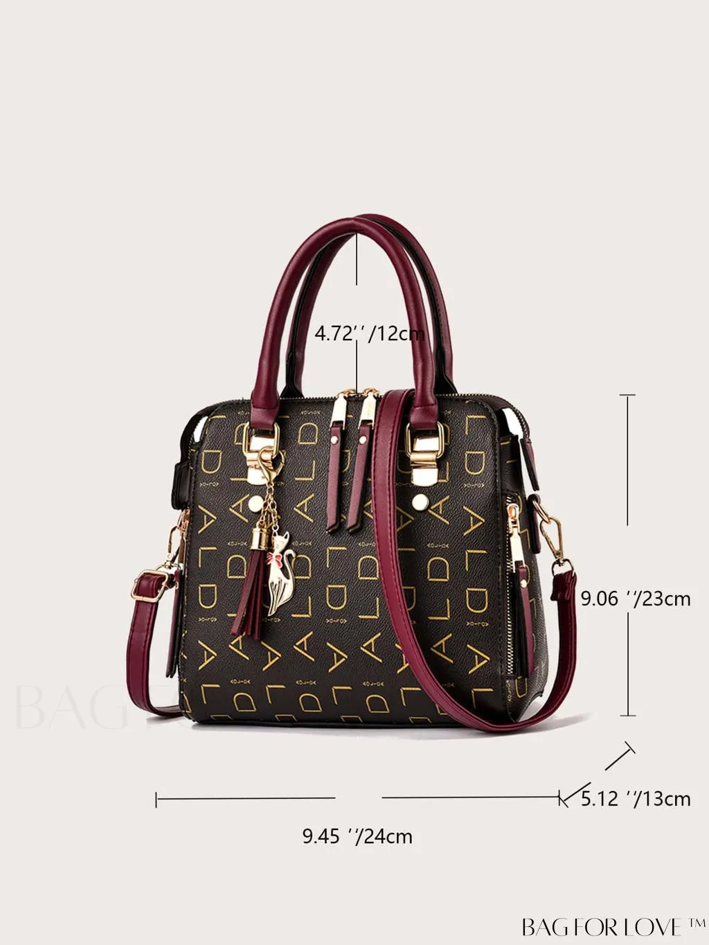 BagForLove - Chic Womens Adjustable Strap PU Leather Crossbody Bag with Pendant - Stylish Handbag