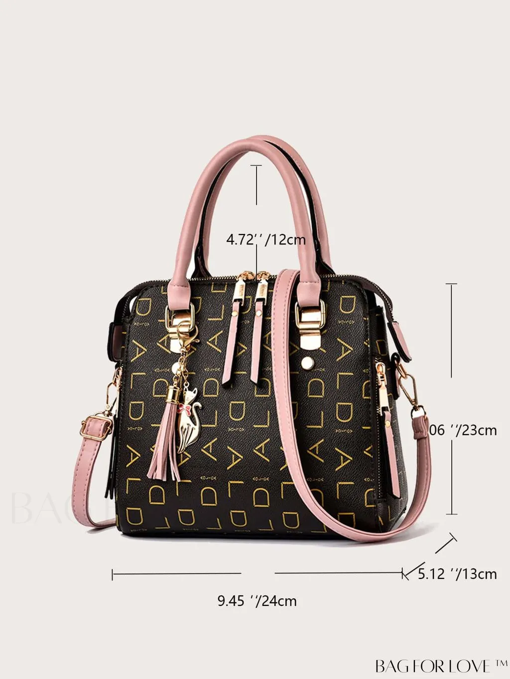 BagForLove - Chic Womens Adjustable Strap PU Leather Crossbody Bag with Pendant - Stylish Handbag