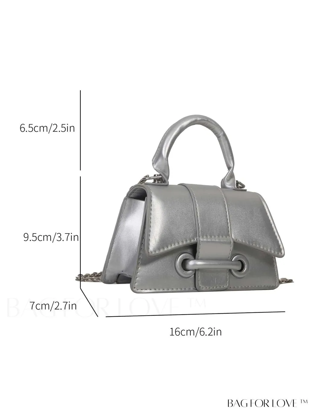BagForLove - Compact Chain-Strap Square Handbag: Perfect for Phones, Lipstick, and Keys