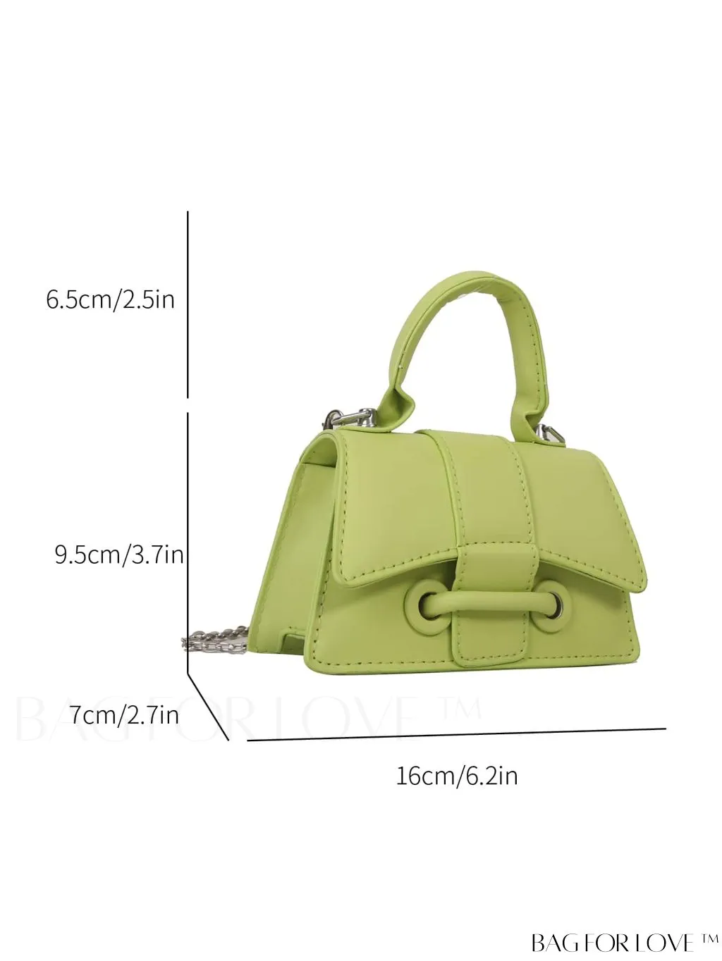 BagForLove - Compact Chain-Strap Square Handbag: Perfect for Phones, Lipstick, and Keys