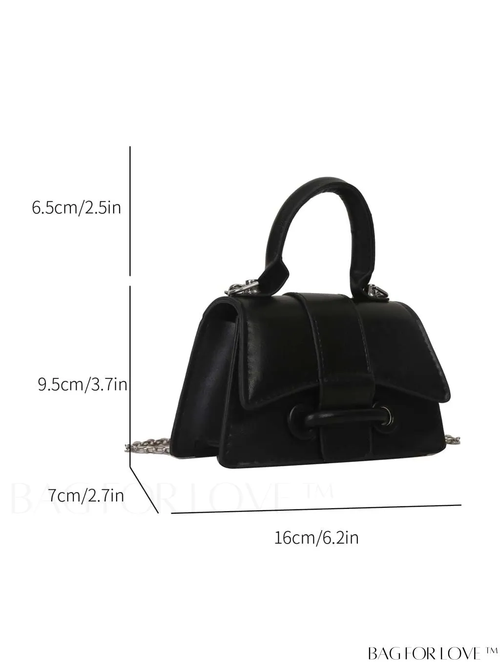 BagForLove - Compact Chain-Strap Square Handbag: Perfect for Phones, Lipstick, and Keys