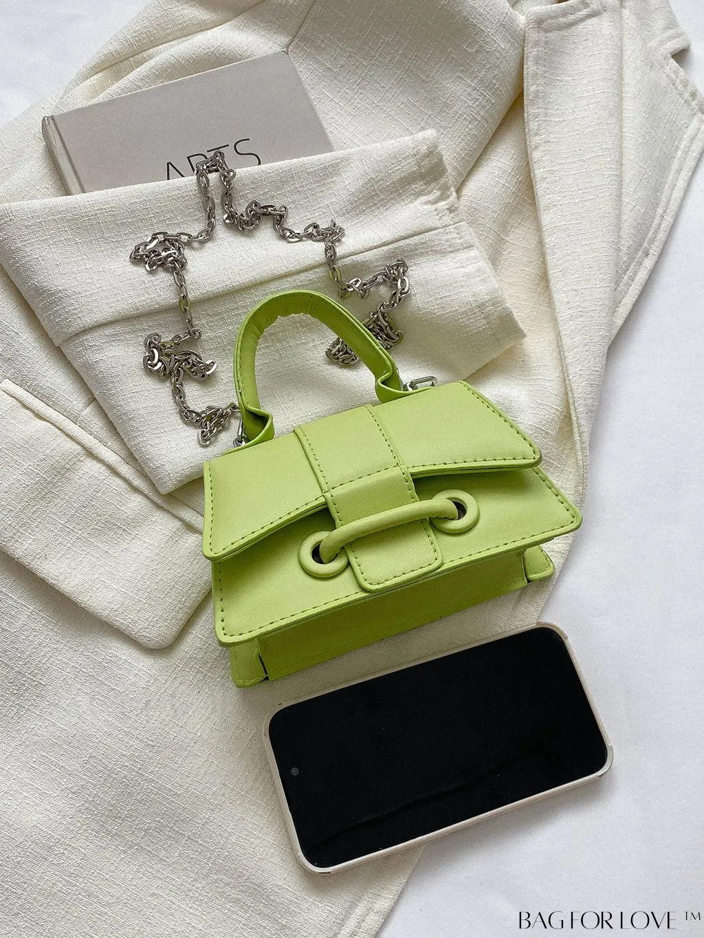BagForLove - Compact Chain-Strap Square Handbag: Perfect for Phones, Lipstick, and Keys