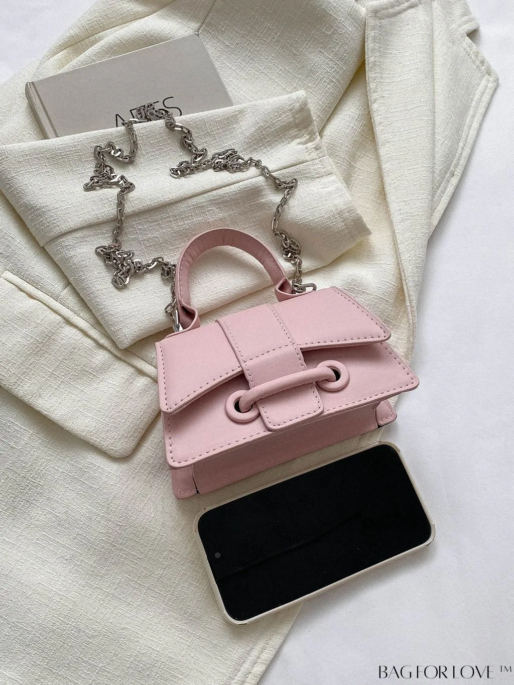 BagForLove - Compact Chain-Strap Square Handbag: Perfect for Phones, Lipstick, and Keys
