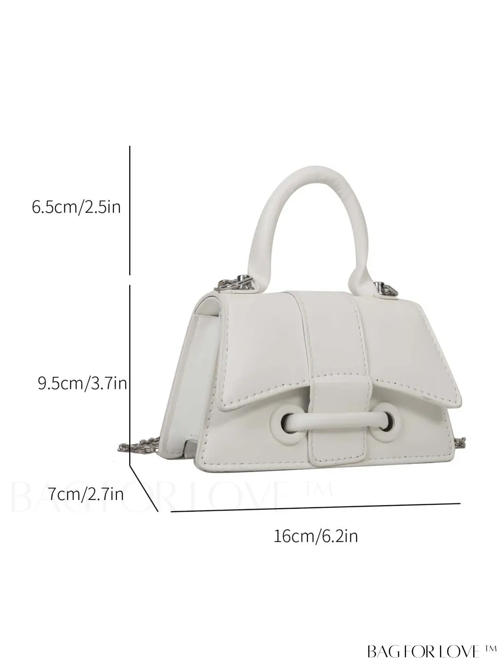 BagForLove - Compact Chain-Strap Square Handbag: Perfect for Phones, Lipstick, and Keys