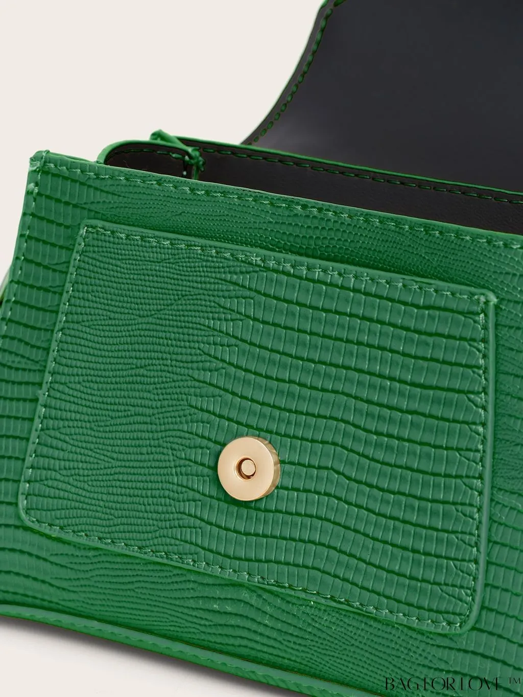 BagForLove - Compact Croc-Embossed Patent Satchel: Effortlessly Stylish and Luxurious