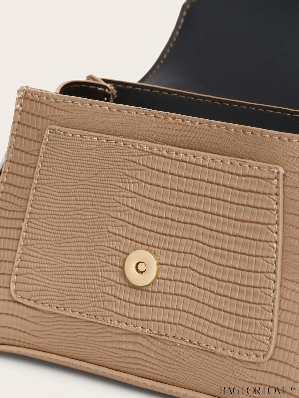 BagForLove - Compact Croc-Embossed Patent Satchel: Effortlessly Stylish and Luxurious