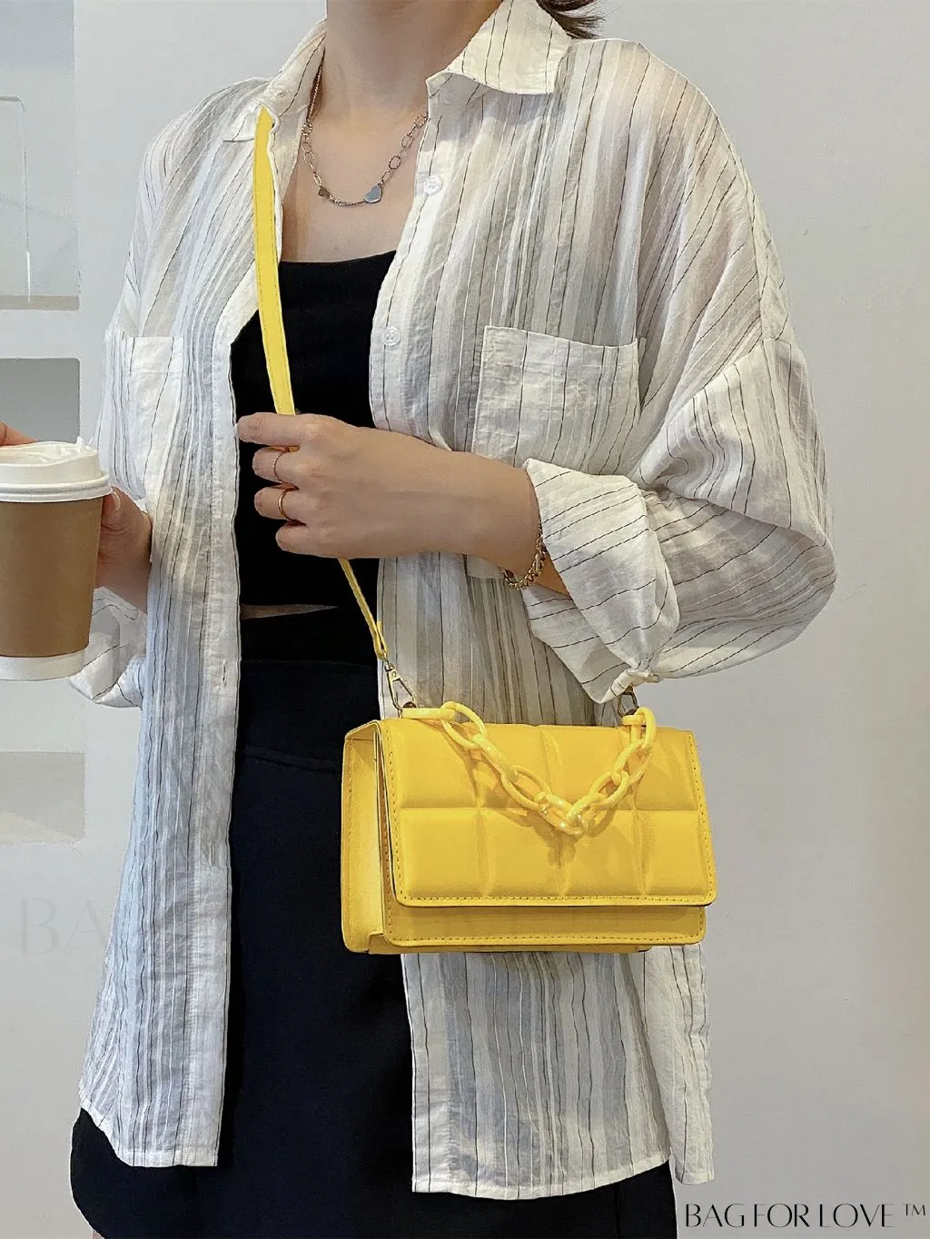 BagForLove - Compact Textured Satchel Bag - Perfect for Minimalist Style