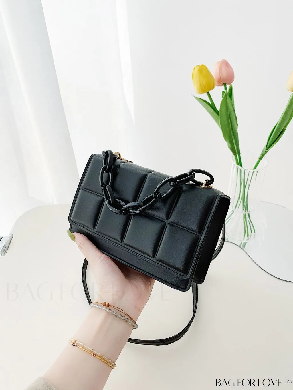 BagForLove - Compact Textured Satchel Bag - Perfect for Minimalist Style