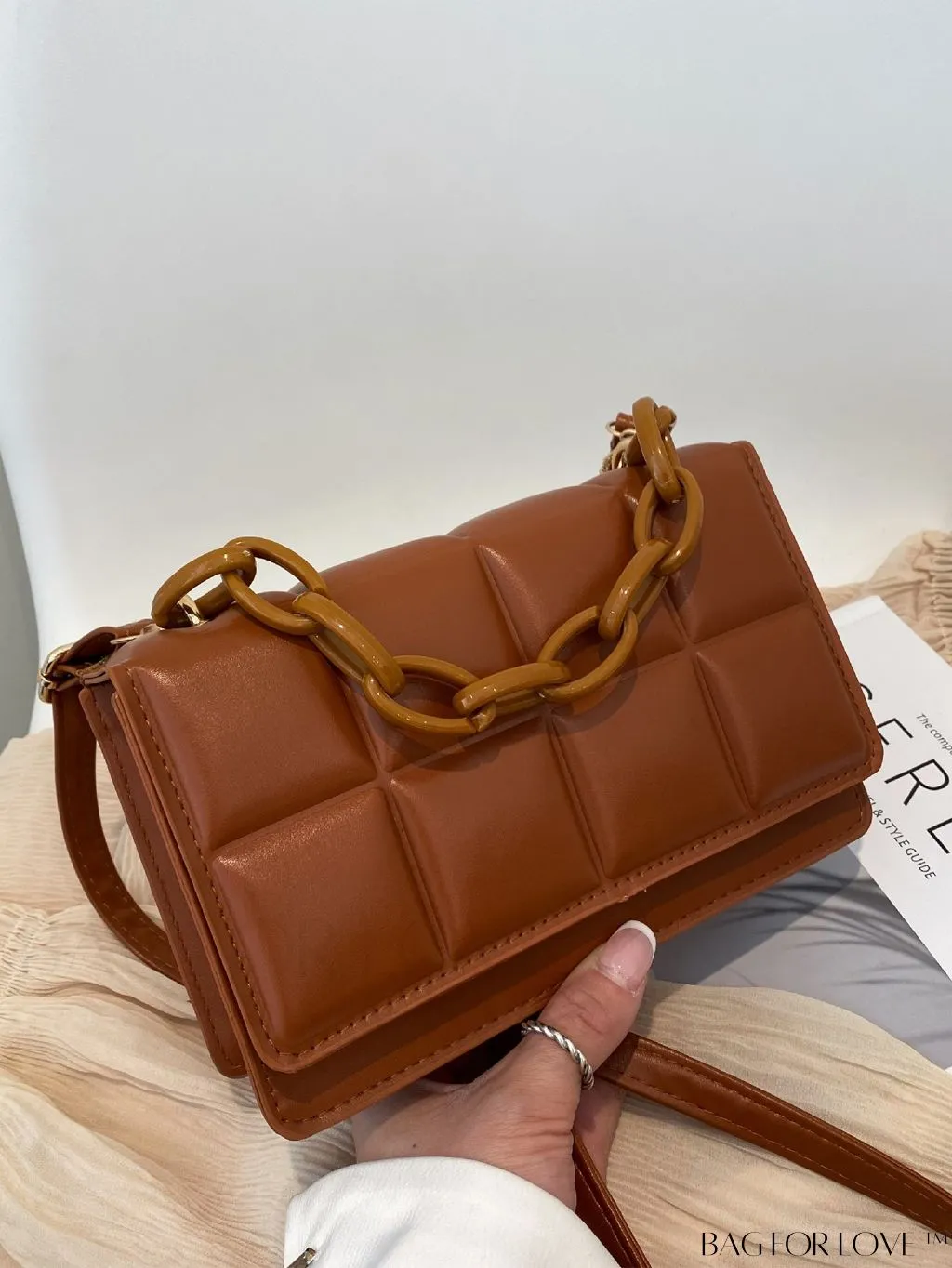 BagForLove - Compact Textured Satchel Bag - Perfect for Minimalist Style