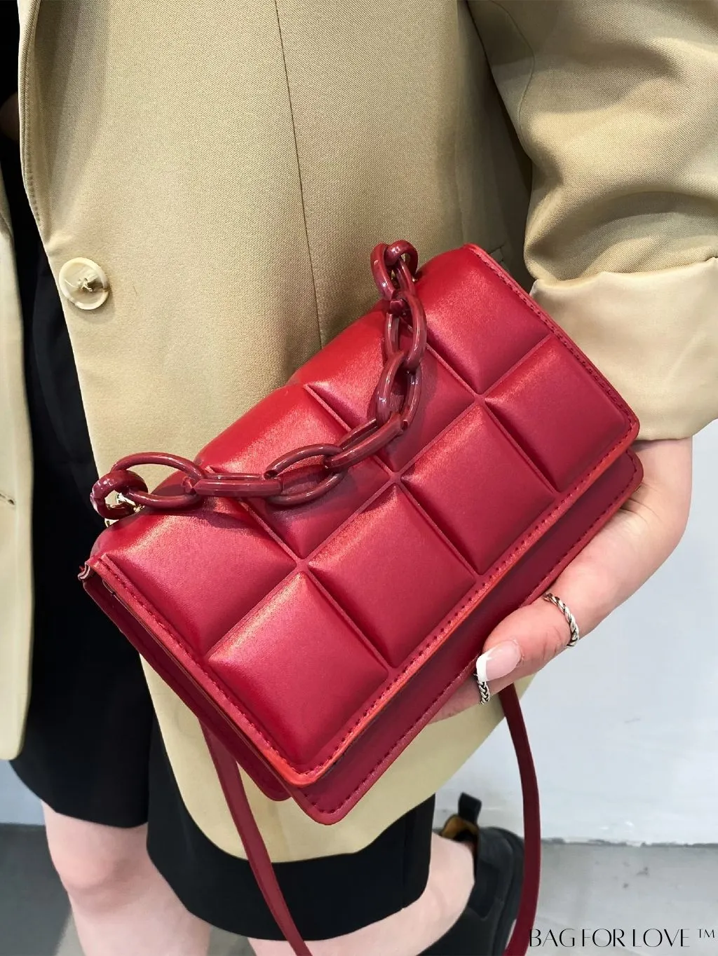 BagForLove - Compact Textured Satchel Bag - Perfect for Minimalist Style