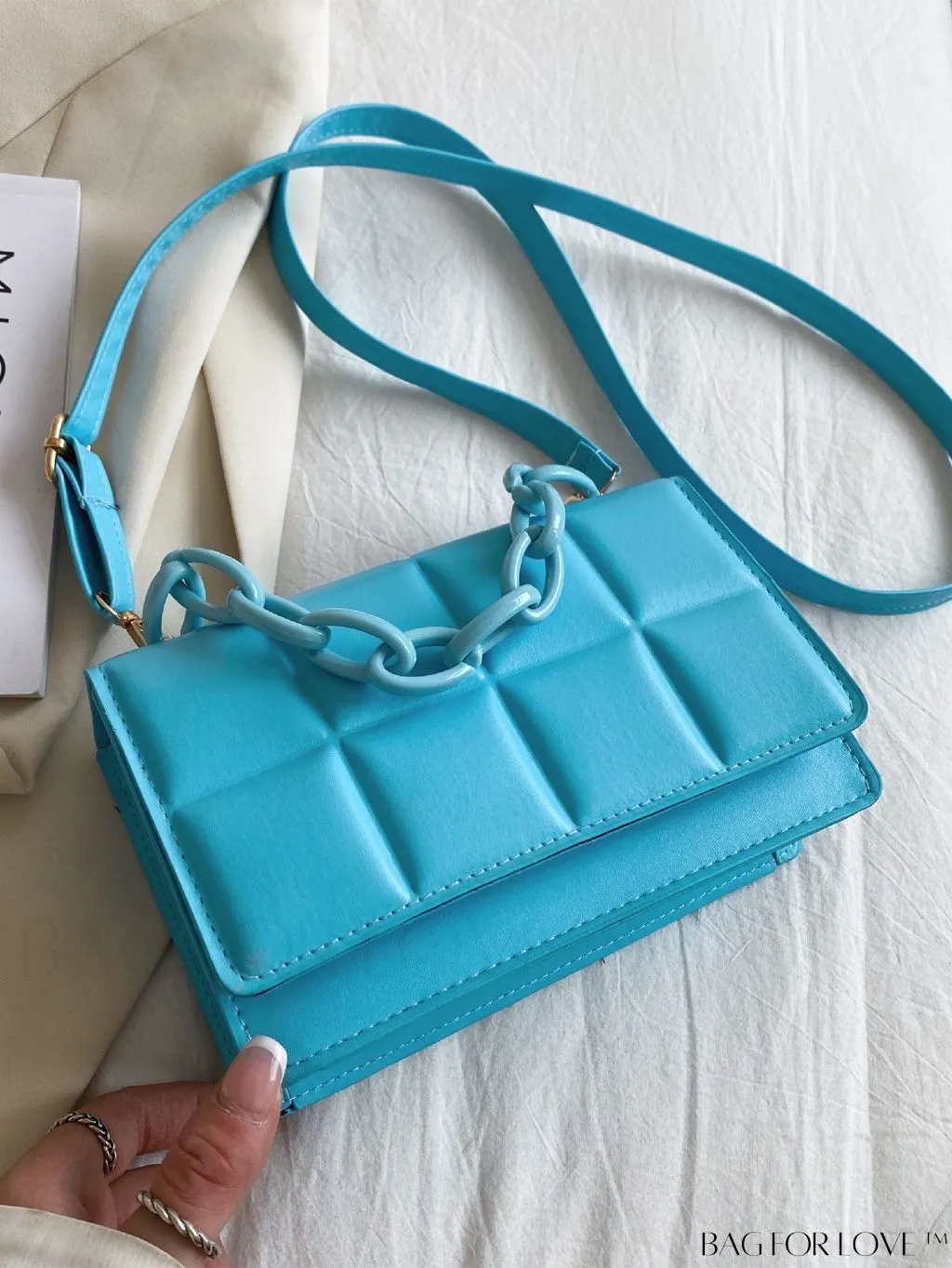 BagForLove - Compact Textured Satchel Bag - Perfect for Minimalist Style