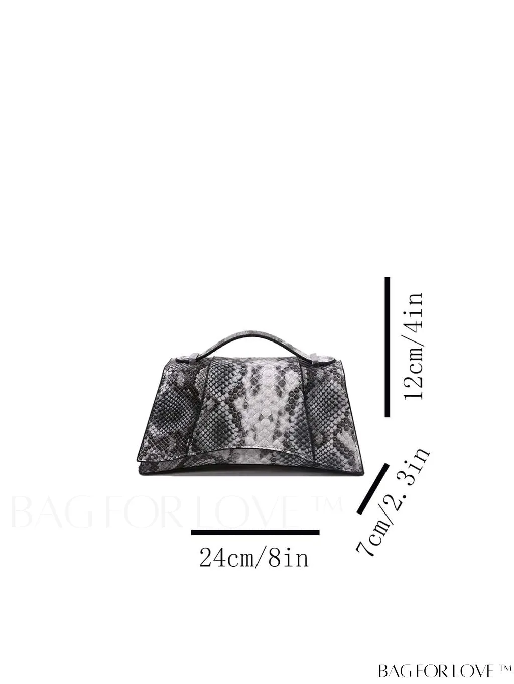 BagForLove - Exquisite PU Snake Pattern Handbag - A Stylish Fashion Accessory