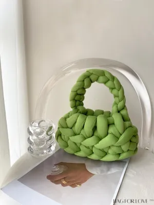 BagForLove - Polyester Green Crochet Bag - Top Handle for Stylish Vacation