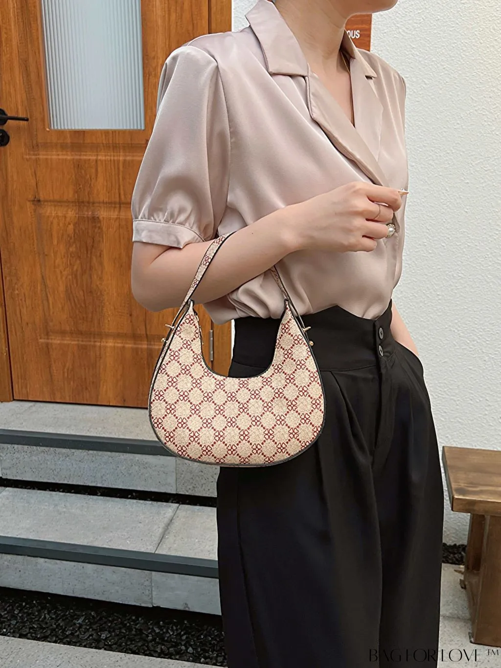 BagForLove - Stylish Metallic Snakeskin Embossed Mini Hobo Bag