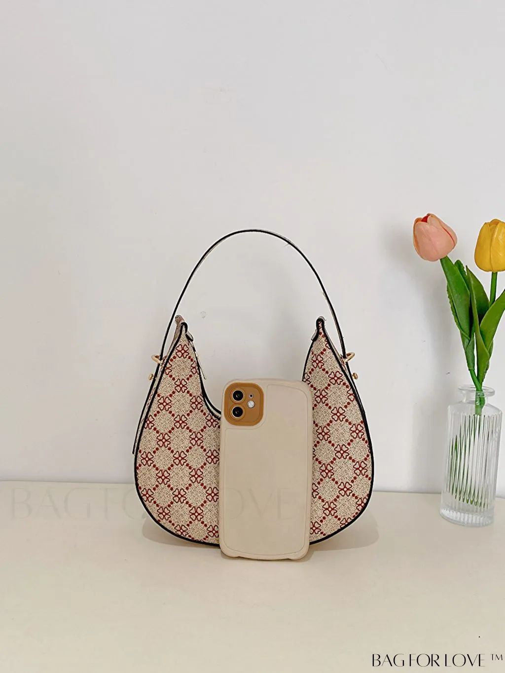 BagForLove - Stylish Metallic Snakeskin Embossed Mini Hobo Bag