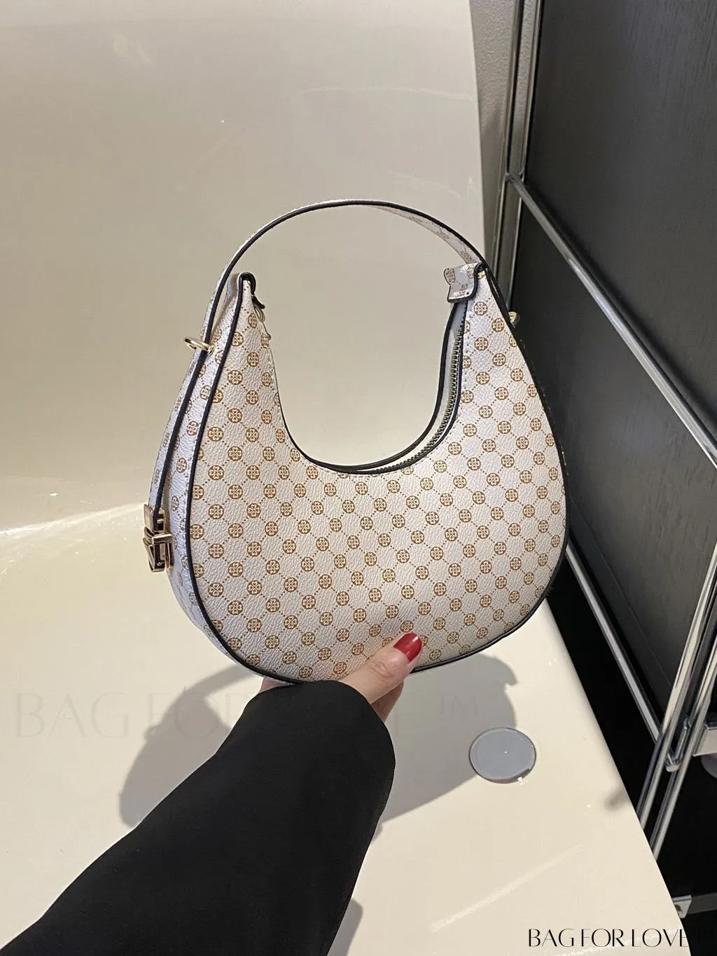 BagForLove - Stylish Metallic Snakeskin Embossed Mini Hobo Bag