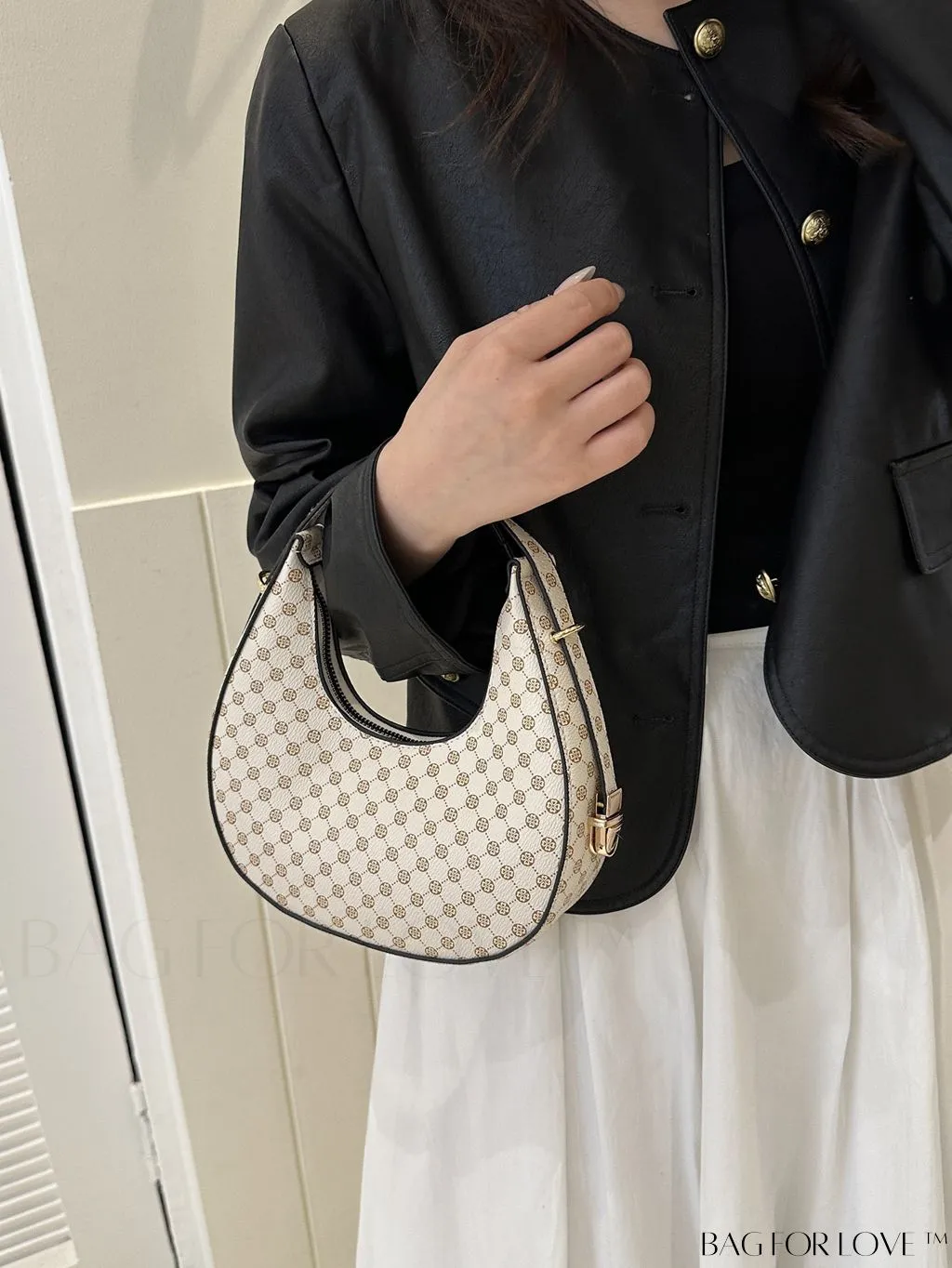 BagForLove - Stylish Metallic Snakeskin Embossed Mini Hobo Bag