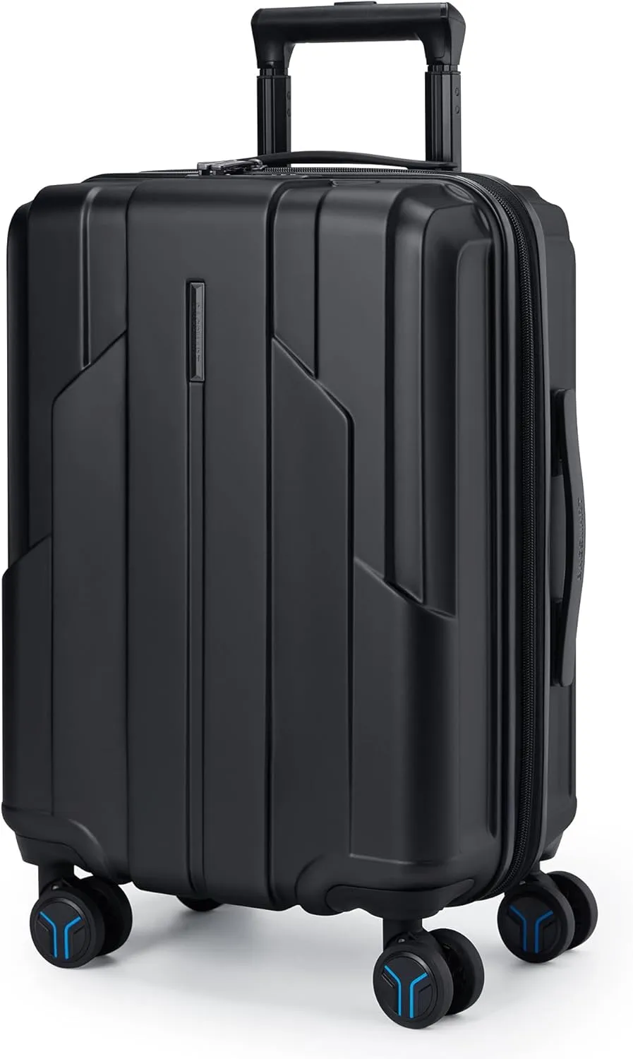 BAGSMART Carry On Luggage 22x14x9 Airline Approved, 1OO% PC Hardside Expandable Luggage with TSA Lock, 20 Inch Travel Suitcase with Spinner Wheels, Black