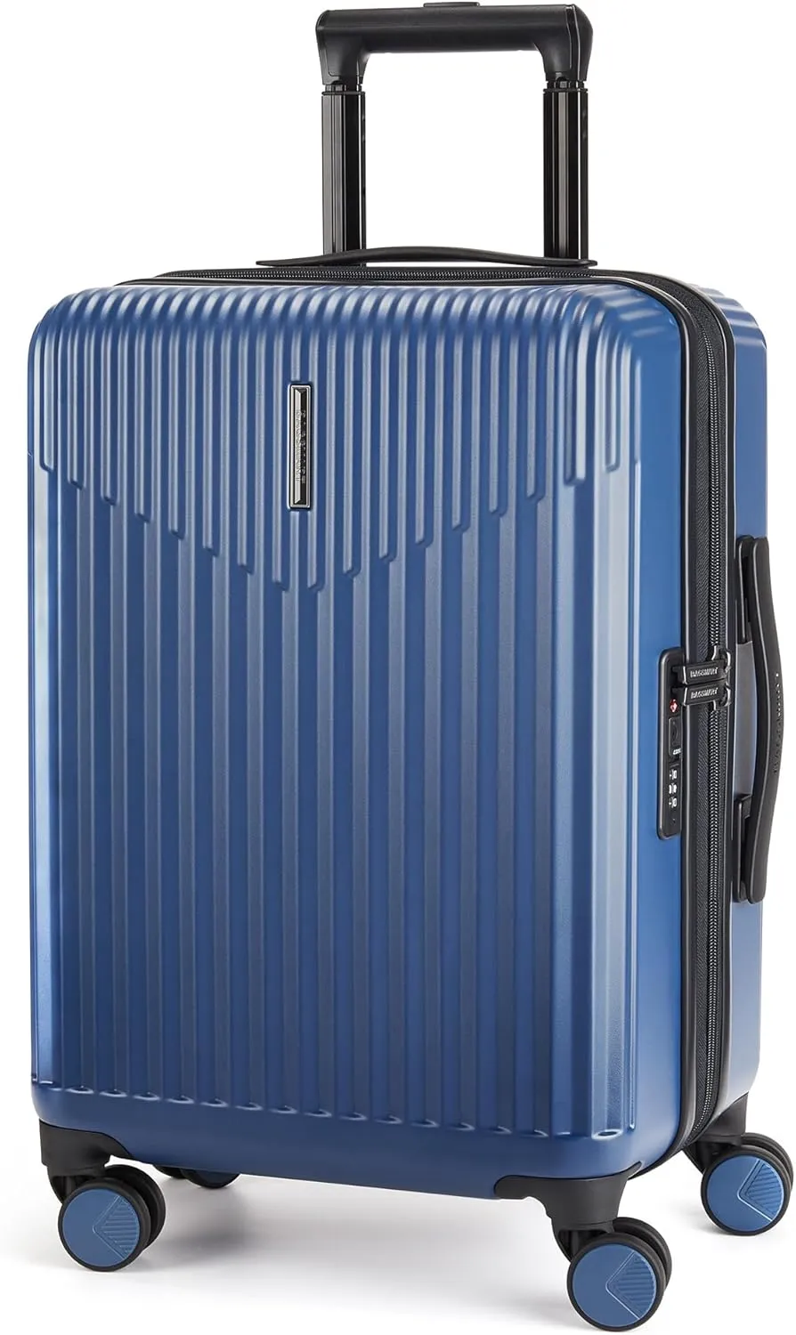 BAGSMART Carry On Luggage 22x14x9 Airline Approved with Spinner Wheels,100% PC Hardside Expandable Luggage with TSA Lock for Trips, 20 Inch Rolling Suitcases for Men Women,Blue