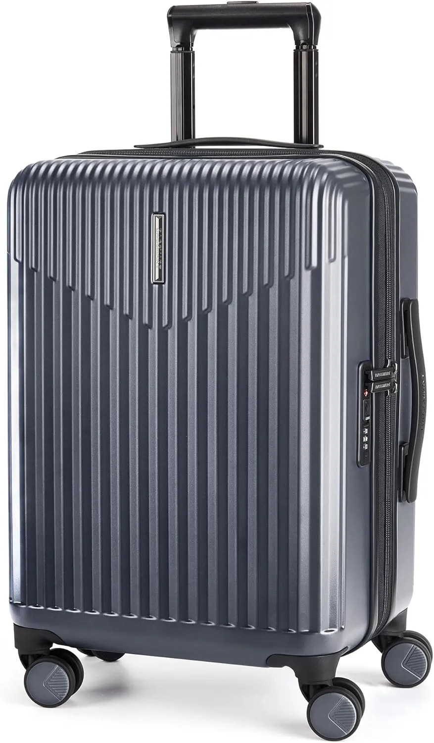 BAGSMART Carry On Luggage 22x14x9 Airline Approved with Spinner Wheels,100% PC Hardside Expandable Luggage with TSA Lock for Trips, 20 Inch Rolling Suitcases for Men Women,Gray