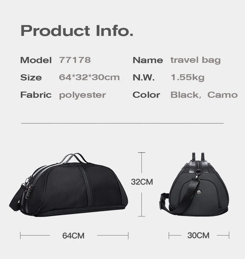 Bange Semiz Expandable 50L Duffle Bag Travel Bag Big Capacity Travel Business Bag