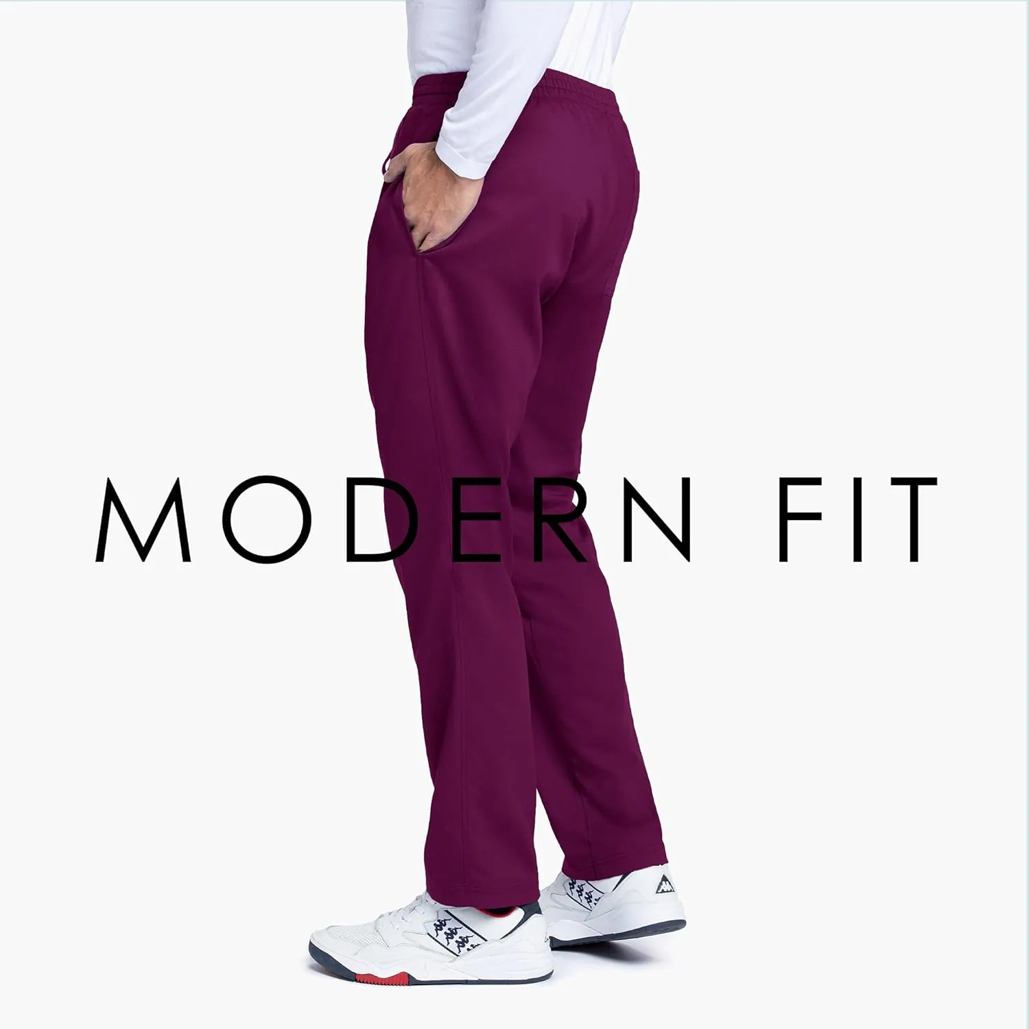 BARCO Grey's Anatomy Scrubs - Evan Scrub Pant for Men, Elastic Waist With Zip Fly, Straight Leg Men's Scrub Pant