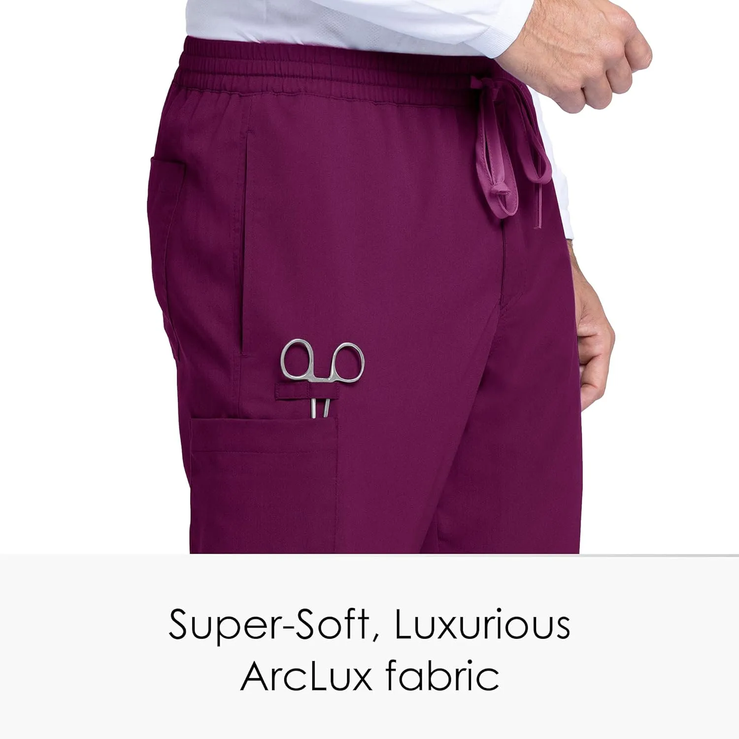 BARCO Grey's Anatomy Scrubs - Evan Scrub Pant for Men, Elastic Waist With Zip Fly, Straight Leg Men's Scrub Pant