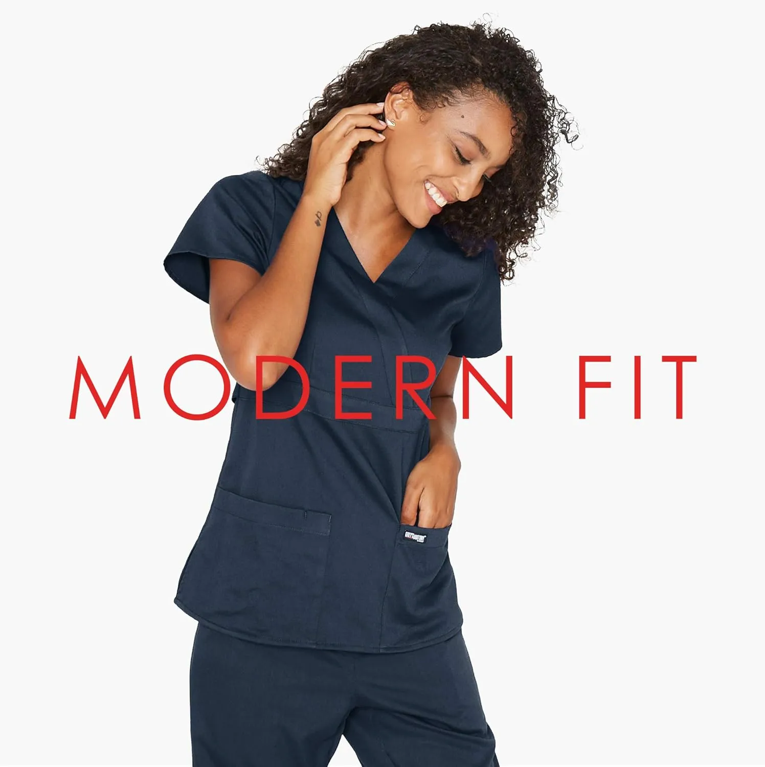 BARCO Grey's Anatomy Scrubs - Riley Scrub Top for Women, V-Neck Super-Soft Women's Scrub Top