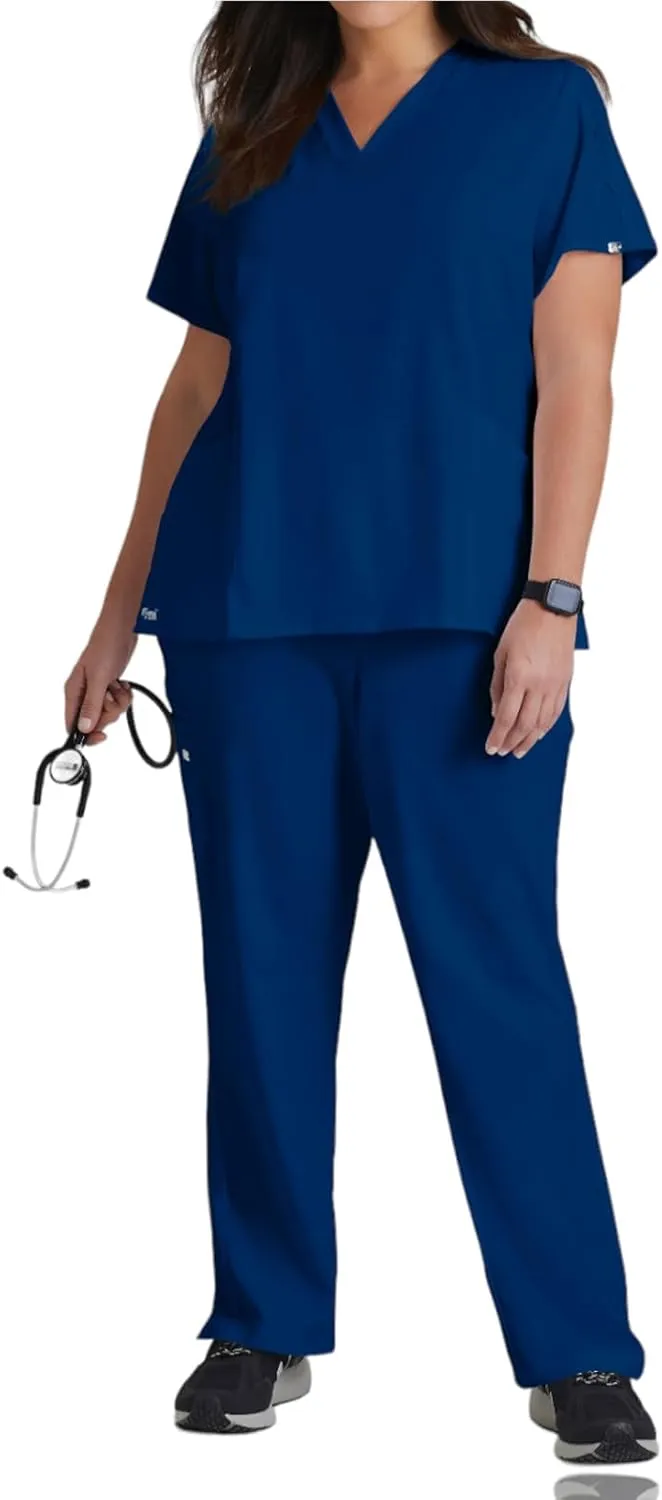 BARCO Grey's Anatomy Scrubs Signature - Astra Scrub Top for Women, V-Neck Spandex Stretch Women's Scrub Top