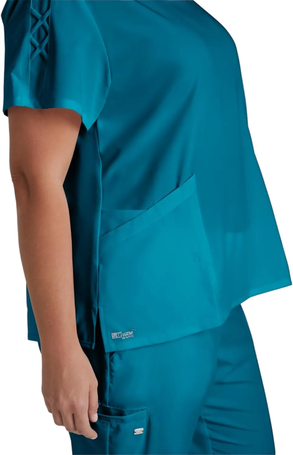 BARCO Grey's Anatomy Scrubs Signature - Astra Scrub Top for Women, V-Neck Spandex Stretch Women's Scrub Top
